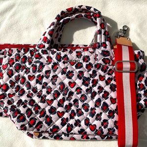 MZ Wallace Leopard Heart ❤️ Small Metro Tote Deluxe